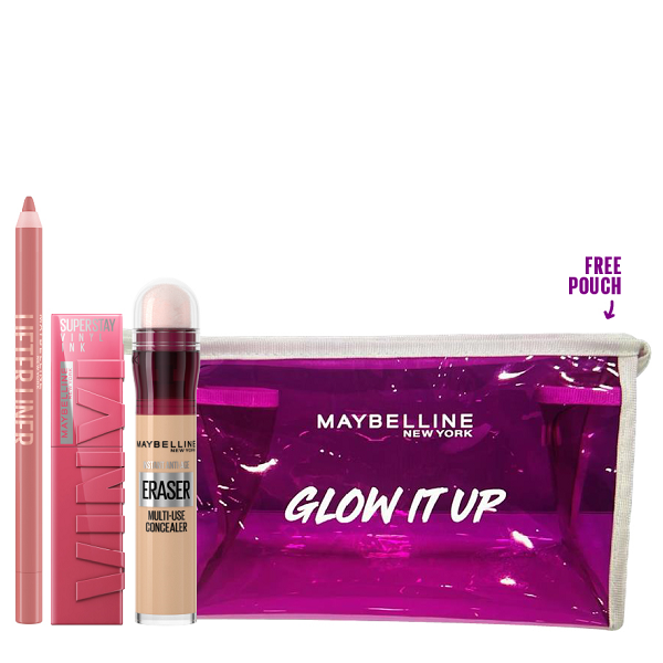 Maybelline - Super Stay Vinyl Ink, Eraser Multi Use Concealer & Lifter Liner Bundle