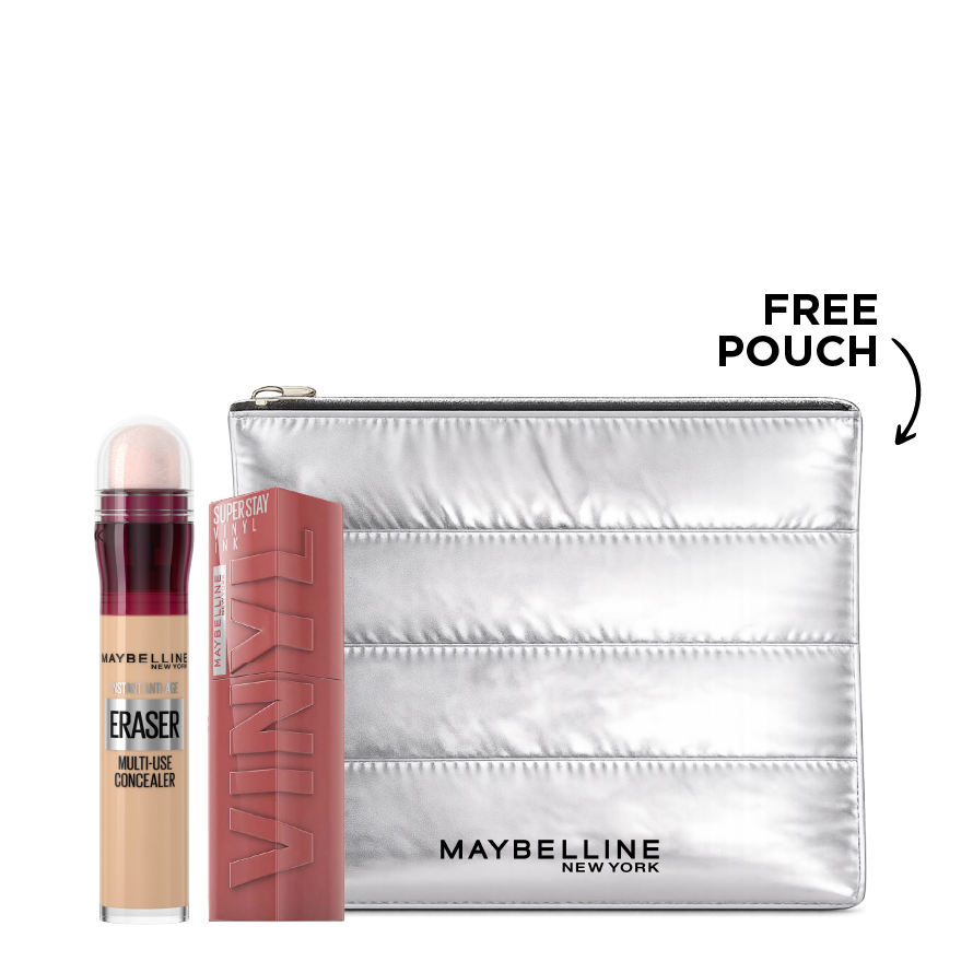 Maybelline - Super Stay Vinyl Ink Lipstick & Age Rewind Eraser Concealer Bundle