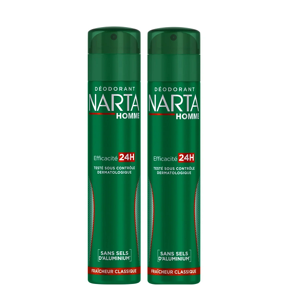 Narta - Homme Efficacity Classic Freshness Deo Spray Duo Pack Bundle
