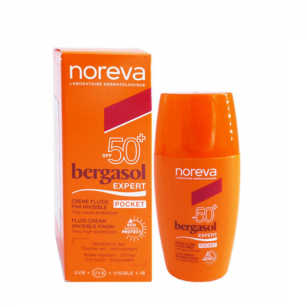 Noreva - Bergasol Expert Fluid Cream Invisible Finish Pocket SPF 50+