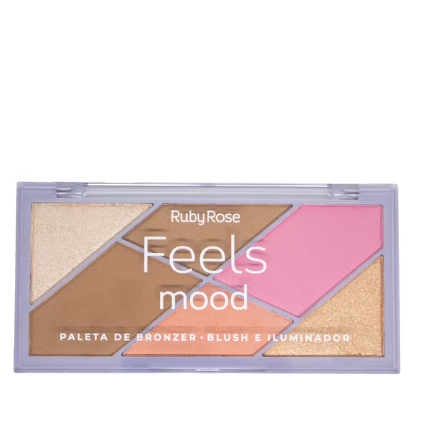 Ruby Rose - Highlighter, Blush & Bronzer Palette (HB-7528)