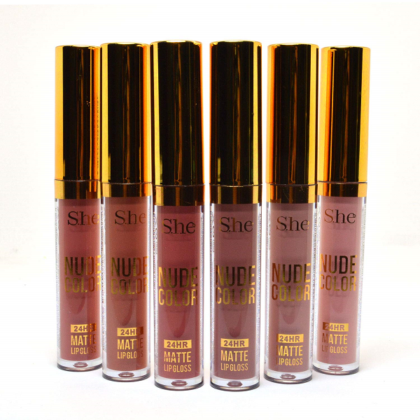 She - Nude Color 24HR Matte Lip Gloss