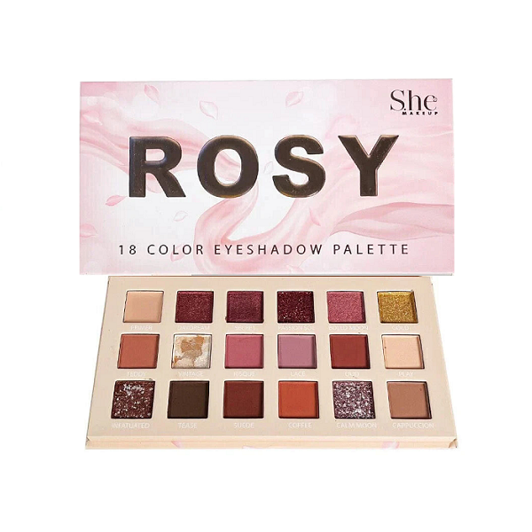She - Rosy Eyeshadow Palette 18 Colors