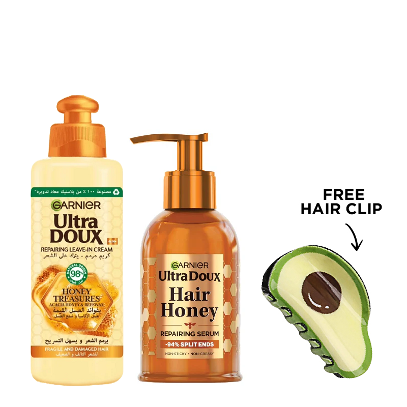 Ultra Doux - Hair Honey Repairing Serum & Honey Treasures Leave In Bundle