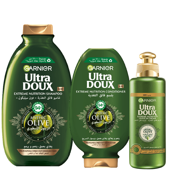 Ultra Doux - Mythic Olive Shampoo, Conditioner & Leave In Bundle