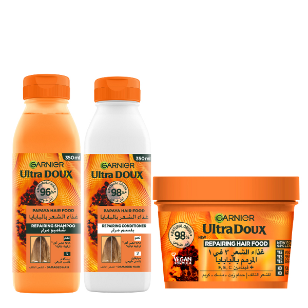 Ultra Doux - Hair Food For Damaged Hair Shampoo, Conditioner & Mask Bundle