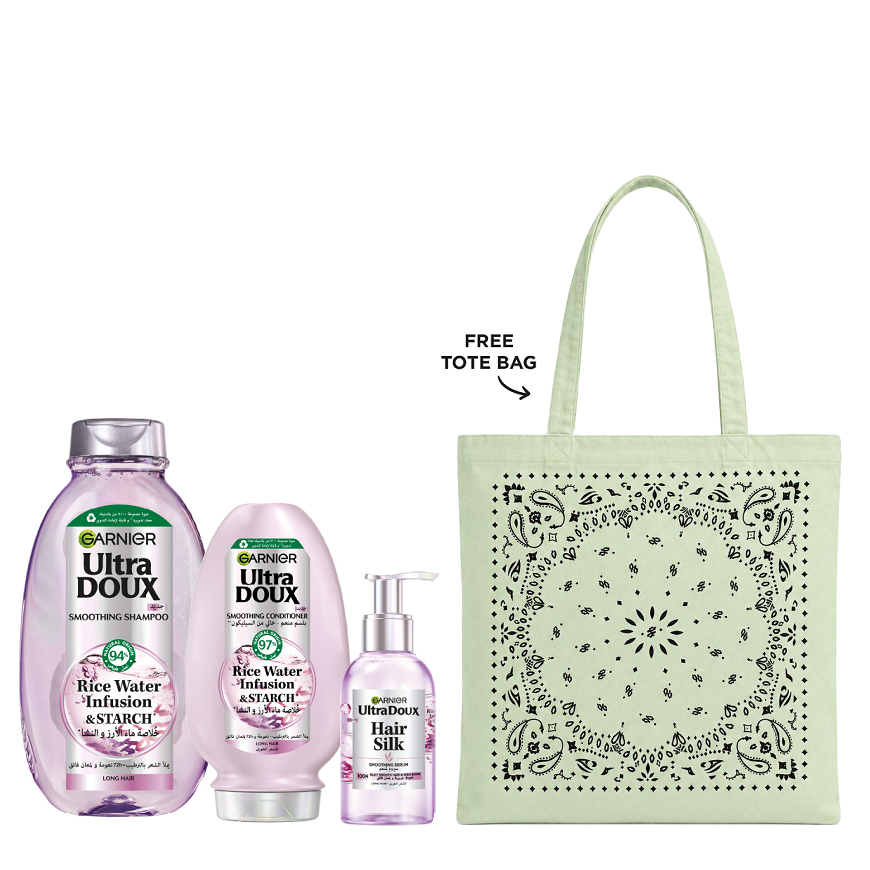 Ultra Doux - Rice Water Infusion & Starch Shampoo, Conditioner & Serum Bundle