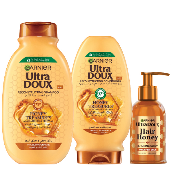 Ultra Doux - Honey Treasures Shampoo, Conditioner & Hair Serum Bundle