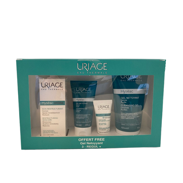Uriage - Hyseac Hydra Restructurant Skincare & Cleansing Gel Set