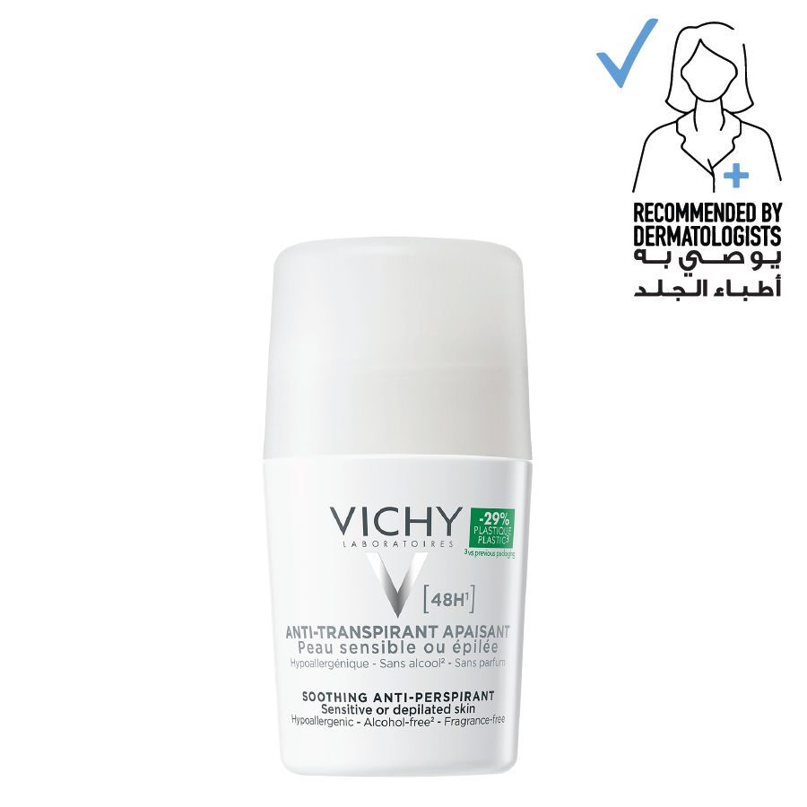 Vichy - Deodorant 48H' Soothing Anti Perspirant Roll On