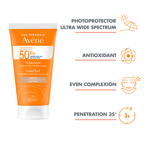 Avène - Tinted Fluid SPF 50+ - ORAS OFFICIAL