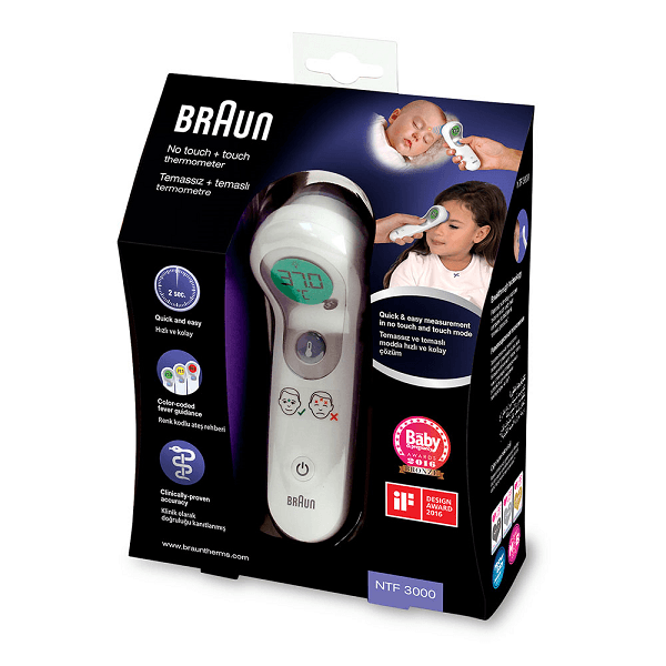 Braun - No Touch + Forehead Thermometer ( Ntf 3000 ) - ORAS OFFICIAL