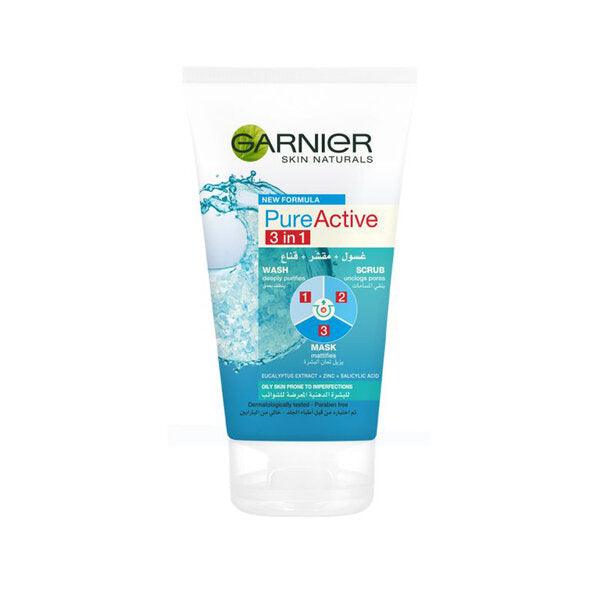 Garnier - Pure Active 3 in 1 Wash Scrub And Mask - ORAS OFFICIAL