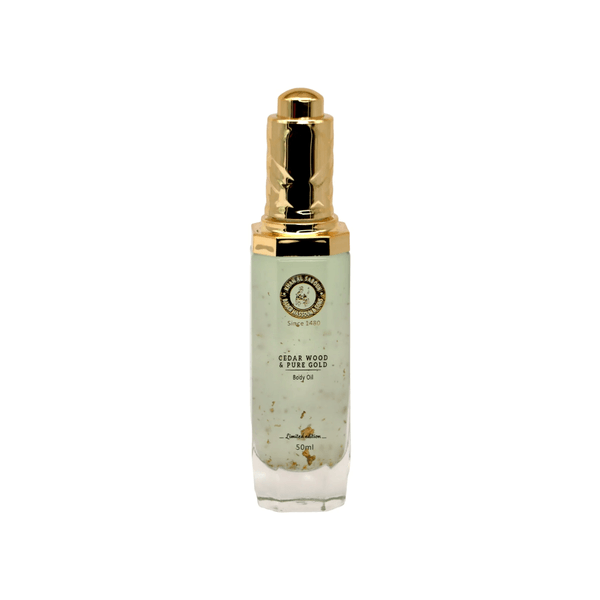 Khan Al Saboun - Cedar Wood & Pure Gold Body Oil - ORAS OFFICIAL