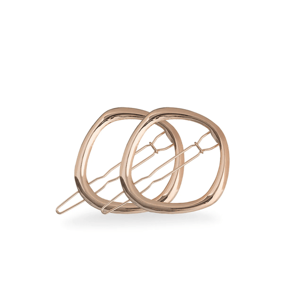 Lady Jayne - Gold Thick Round Barrettes - ORAS OFFICIAL