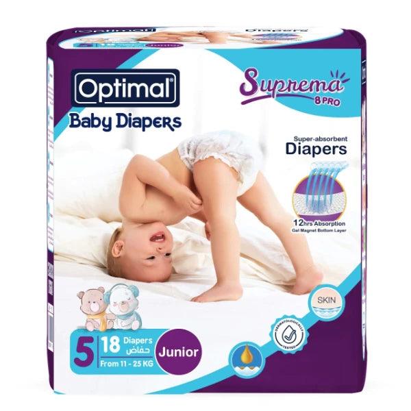 Optimal - Baby Diapers 5 Junior From 11-25 Kg - ORAS OFFICIAL