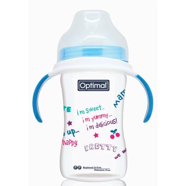 Optimal - PP Extra Wide Neck Feeding Bottle With Handle 6-18m - ORAS OFFICIAL