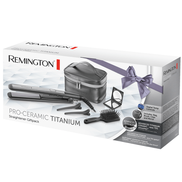 Remington - Pro Ceramic Titanium Straightener Giftpack S5506GP - ORAS OFFICIAL