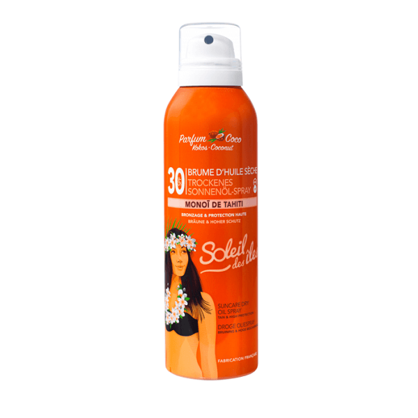 Soleil Des Iles - Brume D'huile Seche SPF 30 Parfum Coco Bronzage & Protection Haute - ORAS OFFICIAL