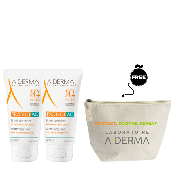 Aderma - Protect AC Mattifying Fluid SPF50+ Duo Pack Bundle