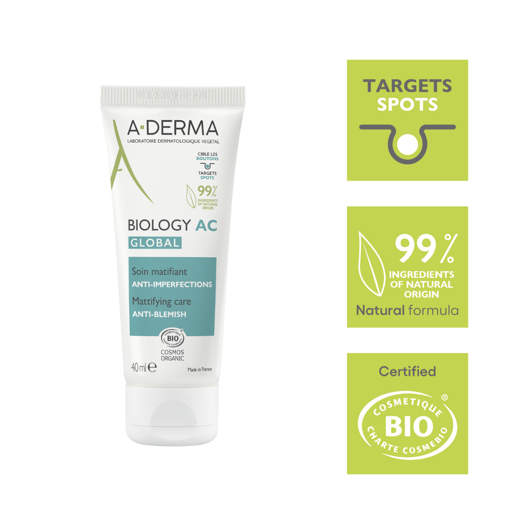 Aderma - Biology AC ( Global Mattifying Care + Free Cleansing Foaming Gel )