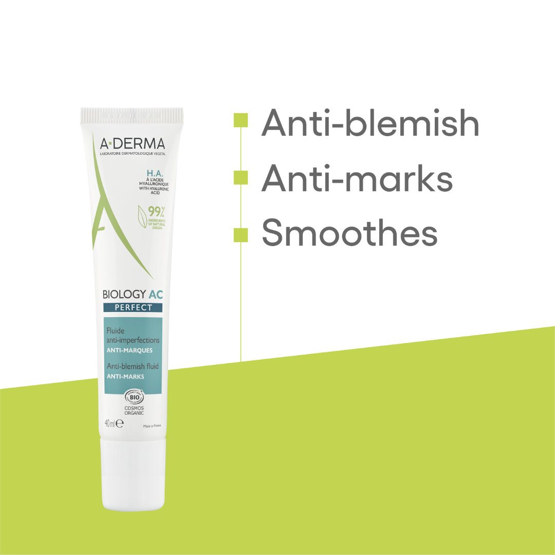 Aderma - Biology AC ( Perfect Anti Blemish Fluid + Free Cleansing Foaming Gel )