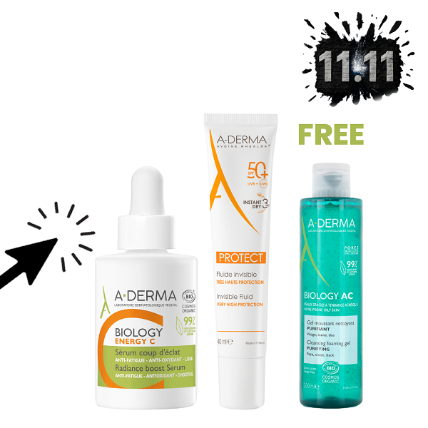 Aderma - Biology Energy C Serum & Invisible Fluid SPF50+ Bundle
