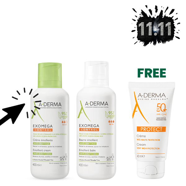 Aderma - Exomega Control Emollient Balm & Cream Bundle