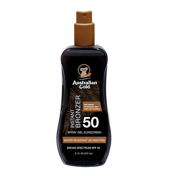 Australian Gold - Instant Bronzer SPF50 Spray Gel Sunscreen