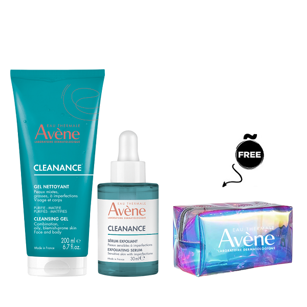 Avène - Cleanance Cleansing Gel & Exfoliating Serum Bundle