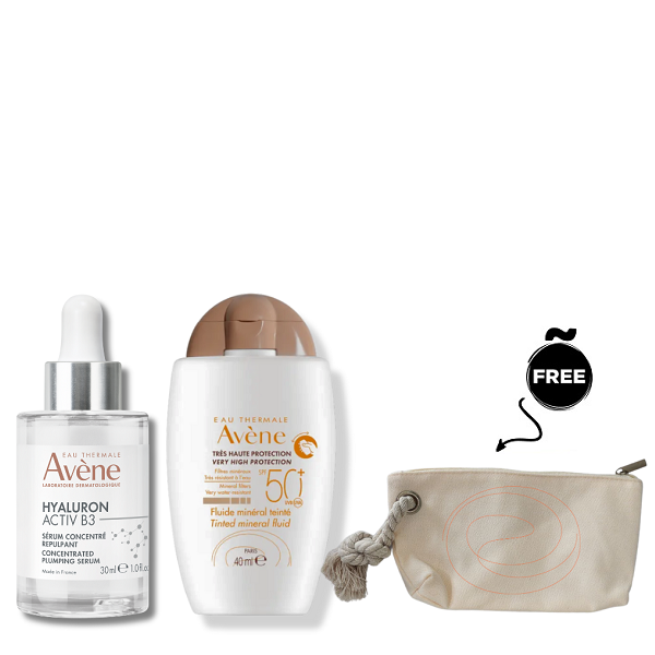 Avène - Hyaluron Activ B3 Serum & Tinted Mineral Fluid SPF50+ Bundle