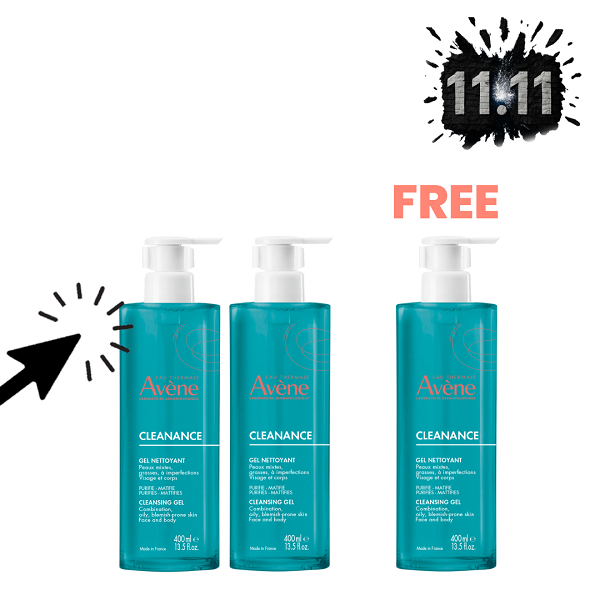 Avene - Cleanance Cleansing Gel Buy 2 Get 1 Free Bundle