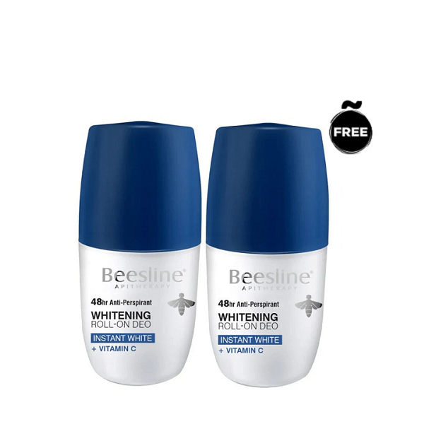 Beesline - Whitening Roll On Deo OFFER Instant White + Vitamin C ( 1+1 Free )
