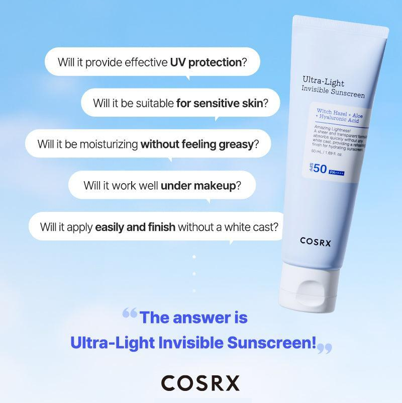 COSRX - Ultra Light Invisible Sunscreen SPF50