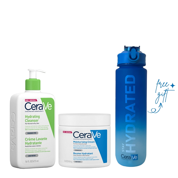 Cerave - Hydrating Cleanser & Moisturising Cream Bundle