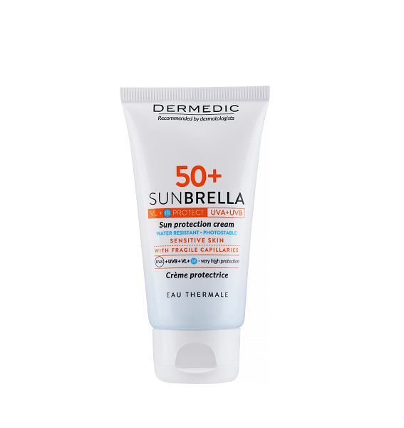 Dermedic - Sunbrella Sun Protection Cream SPF50+ For Sensitive Skin With Fragile Capillaries