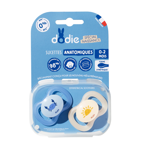 Dodie - Anatomical Soother 0-2 months Newborn N2