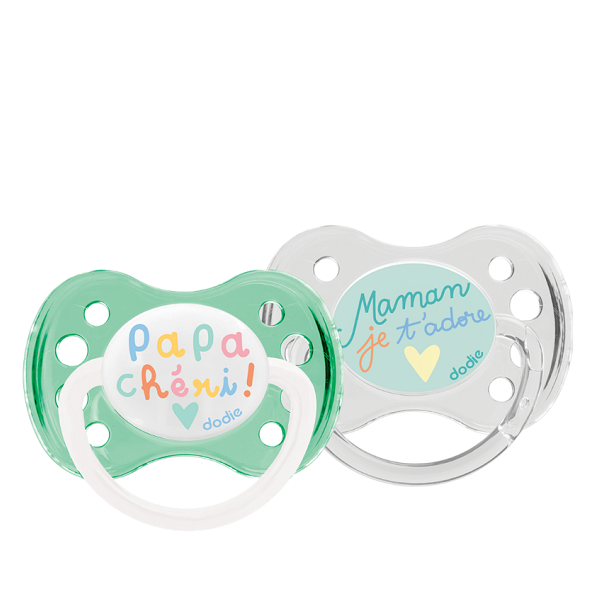 Dodie - Anatomic Soother 0-6 months Duo Dear Mummy Daddy A31