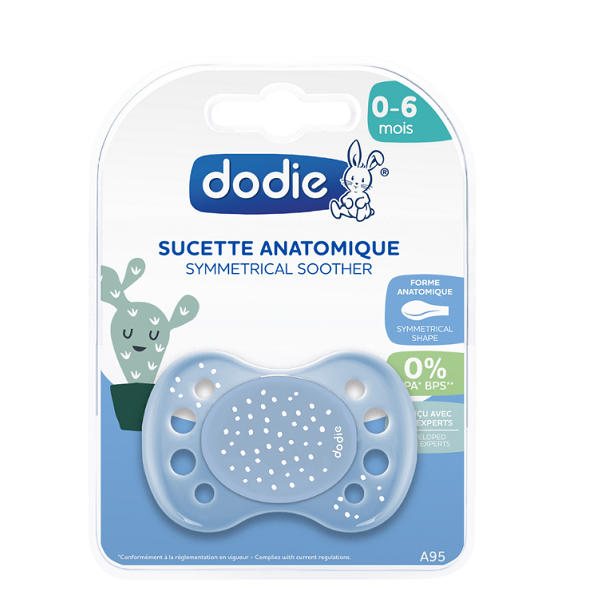 Dodie - Anatomical Soother 0-6 months Happy Life Boy A95