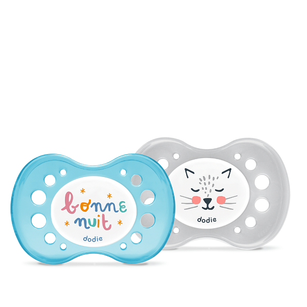 Dodie - Anatomical Duo Soothers 18+ months Mix Night Animals A2