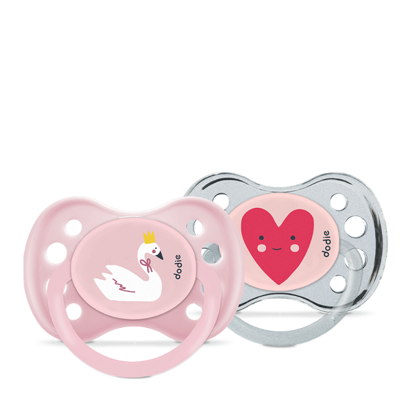 Dodie - Anatomical Duo Soothers 6+ months Girl When I Am Big A18