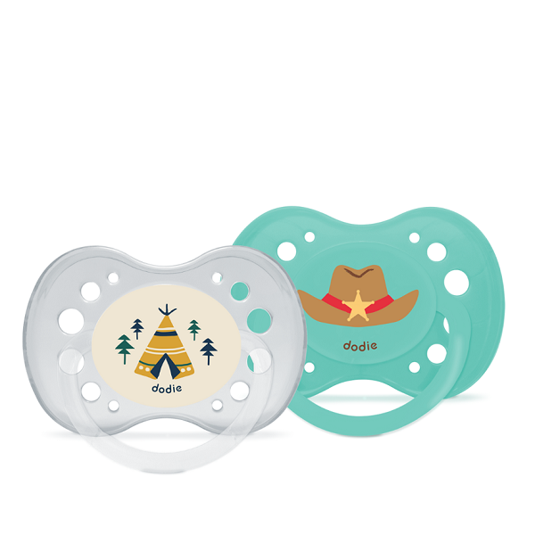 Dodie - Anatomical Duo Soothers 6+ months Boy When I Am Big A28