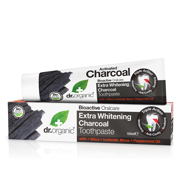 Dr Organic - Extra Whitening Charcoal Toothpaste