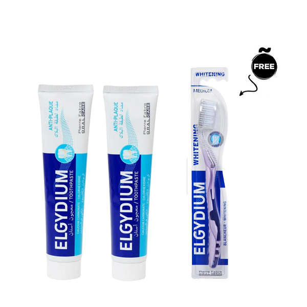 Elgydium - Anti Plaque Toothpaste Duo Pack Bundle