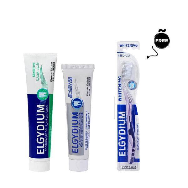 Elgydium - Sensitive & Brillance Care Toothpaste Duo Pack Bundle