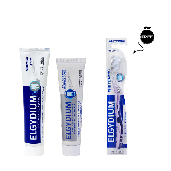 Elgydium - Whitening & Brillance Care Toothpaste Duo Pack Bundle