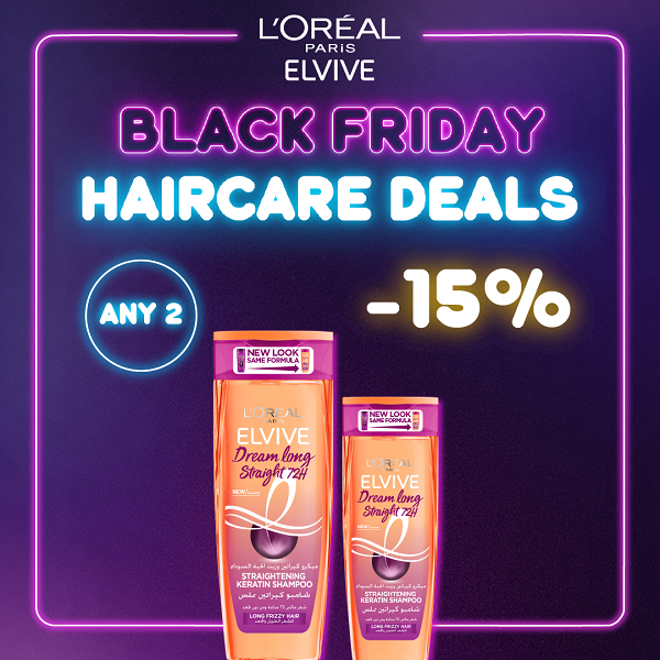 Elvive - Dream Long Straight 72h Keratin Shampoo ( 400ml+600ml ) Bundle