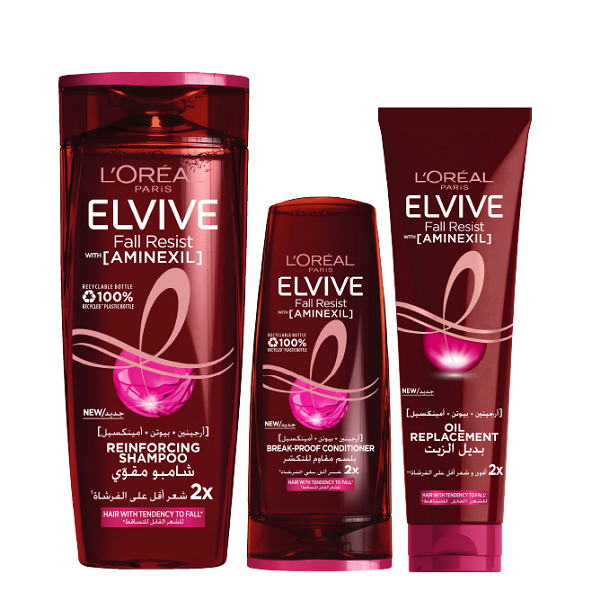 Elvive - Full Resist Aminexil Shampoo, Conditioner & Oil Replacement Bundle
