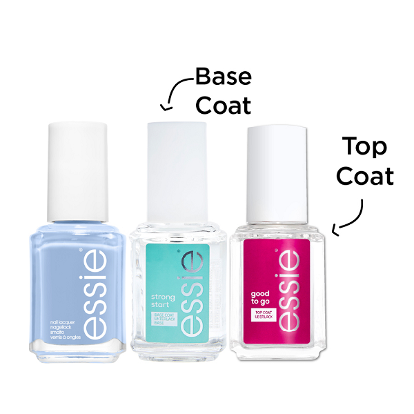 Essie - Nail Lacquer, Strong Start Base & Good To Go Top Coat Bundle