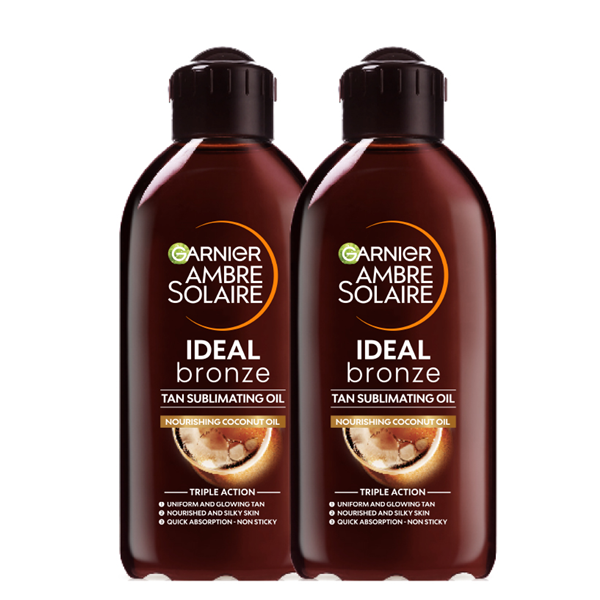 Garnier - Ambre Solaire Ideal Bronze Tan Sublimating Oil Duo Pack Bundle